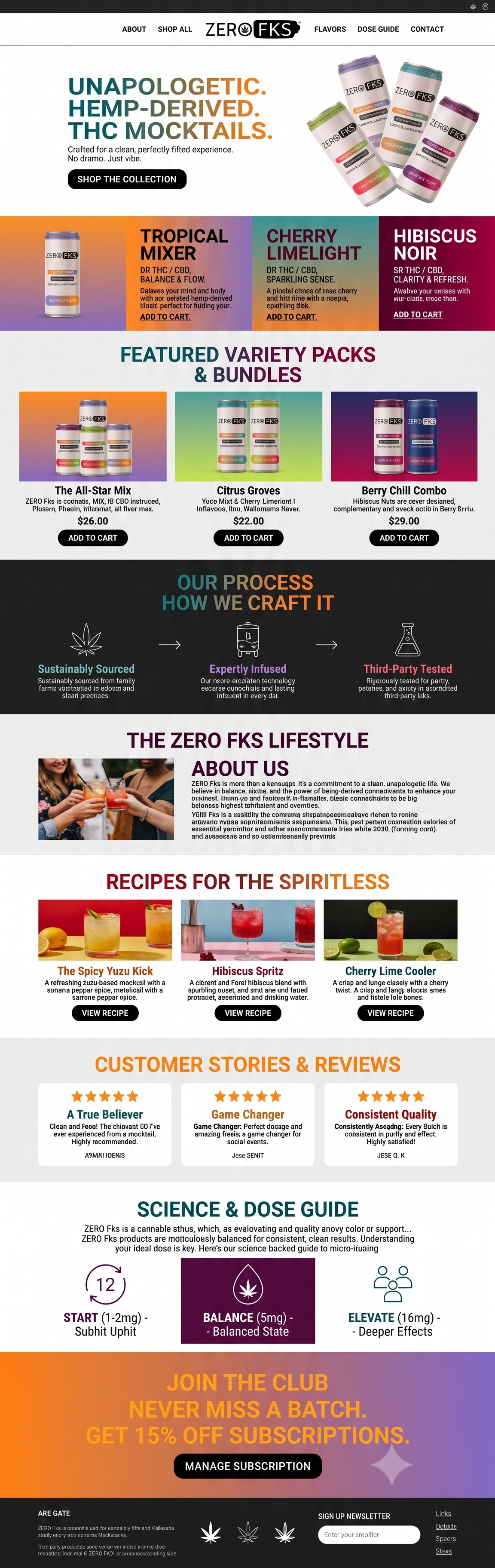 ZeroFKS proposed homepage redesign concept